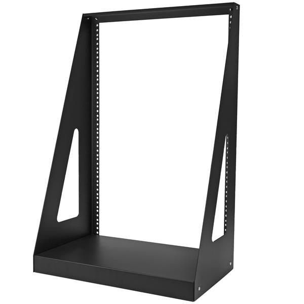 StarTech.com 16U 2-Post Open Frame Desktop Server Rack, 19in Compact Space-Saving Floor IT Rack with 350lb (160kg) Weight Capacity