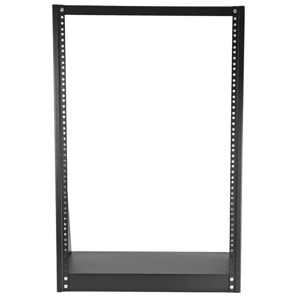 StarTech.com 16U 2-Post Open Frame Desktop Server Rack, 19in Compact Space-Saving Floor IT Rack with 350lb (160kg) Weight Capacity