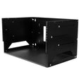 StarTech.com 2-Post 4U Open Frame Wall Mount Network Rack with Built-in Shelf, Wall Mount Data Rack with Adjustable Depth for AV / Computer / IT Equipment, Small Wall-Mount Server Rack - TAA Compliant