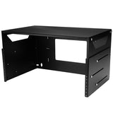 StarTech.com 2-Post 4U Open Frame Wall Mount Network Rack with Built-in Shelf, Wall Mount Data Rack with Adjustable Depth for AV / Computer / IT Equipment, Small Wall-Mount Server Rack - TAA Compliant