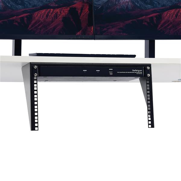 StarTech.com 6U Wall Mount Patch Panel Bracket – 19 in – Steel - Vertical Mounting Bracket for Networking and Data Equipment - TAA