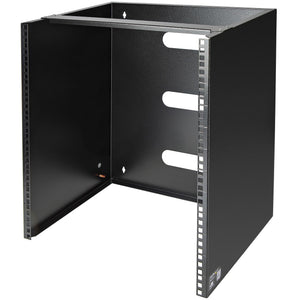 StarTech.com 12U Wall Mount Network Rack - 14 Inch Deep (Low Profile) - 19" Patch Panel Bracket for Shallow Server and IT Equipment, Network Switches - 125lbs/57kg Weight Capacity, Black - TAA