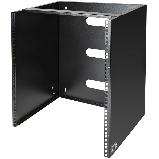 StarTech.com 12U Wall Mount Network Rack - 14 Inch Deep (Low Profile) - 19" Patch Panel Bracket for Shallow Server and IT Equipment, Network Switches - 125lbs/57kg Weight Capacity, Black - TAA