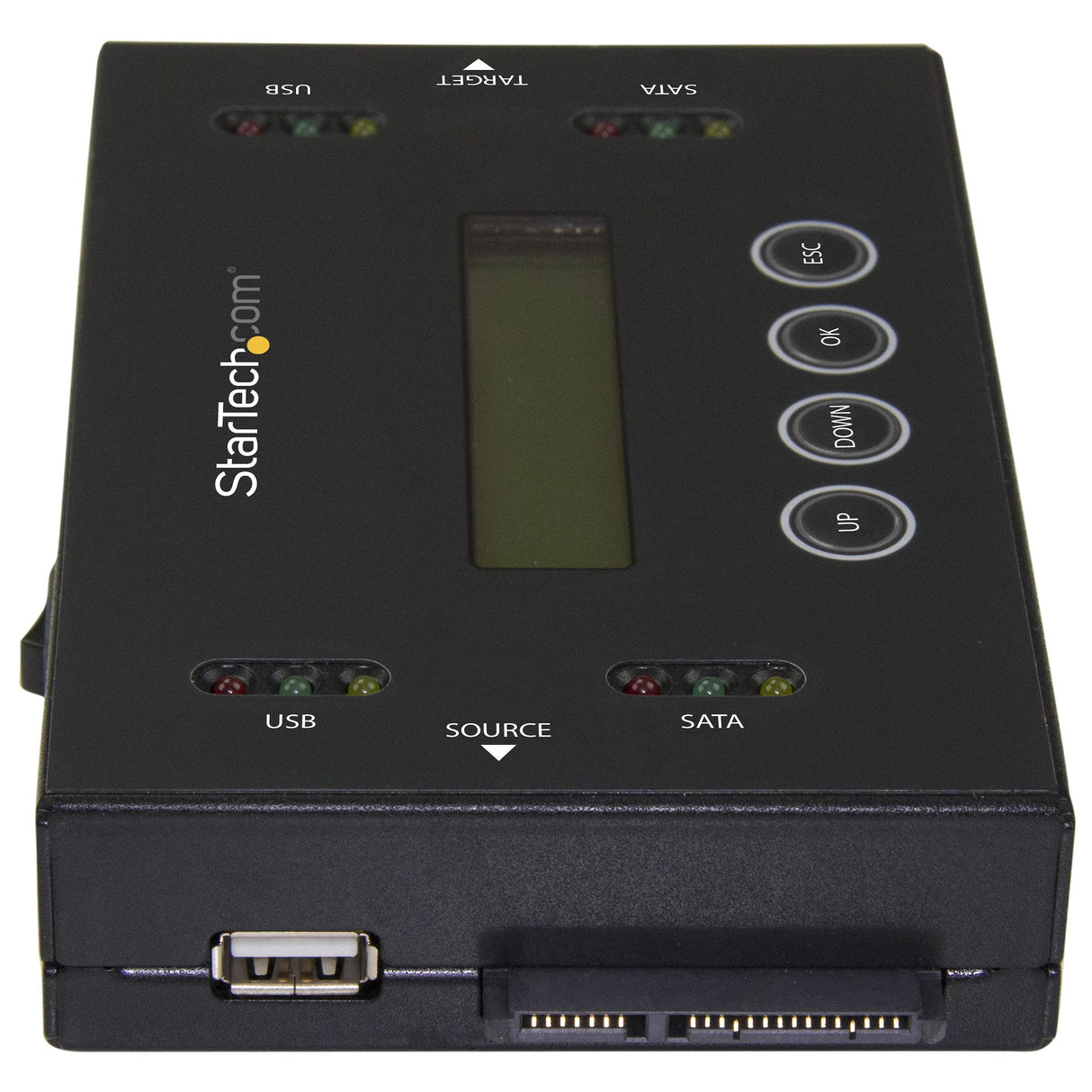 StarTech.com 1:1 Standalone Hard Drive and USB Flash Disk Duplicator and Eraser, USB Thumb Drive and SATA HDD/SSD Disk Cloner and Eraser, Hardrive Copier/Sanitizer/Wiper, LCD display, TAA