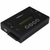 StarTech.com 1:1 Standalone Hard Drive and USB Flash Disk Duplicator and Eraser, USB Thumb Drive and SATA HDD/SSD Disk Cloner and Eraser, Hardrive Copier/Sanitizer/Wiper, LCD display, TAA