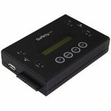 StarTech.com 1:1 Standalone Hard Drive and USB Flash Disk Duplicator and Eraser, USB Thumb Drive and SATA HDD/SSD Disk Cloner and Eraser, Hardrive Copier/Sanitizer/Wiper, LCD display, TAA