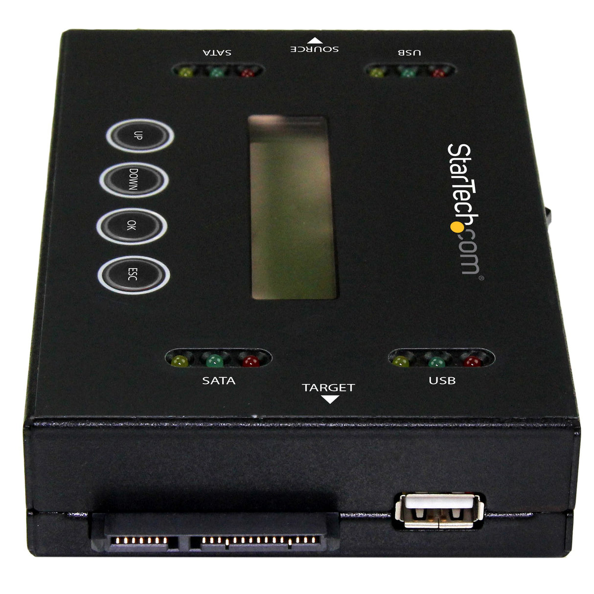 StarTech.com 1:1 Standalone Hard Drive and USB Flash Disk Duplicator and Eraser, USB Thumb Drive and SATA HDD/SSD Disk Cloner and Eraser, Hardrive Copier/Sanitizer/Wiper, LCD display, TAA