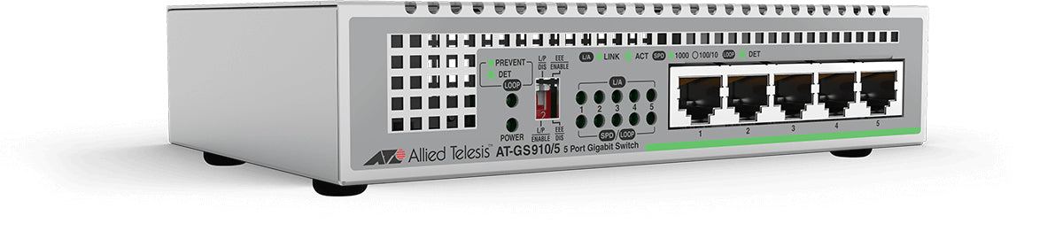 Allied Telesis GS910/5 Unmanaged 10G Ethernet (100/1000/10000) Grey
