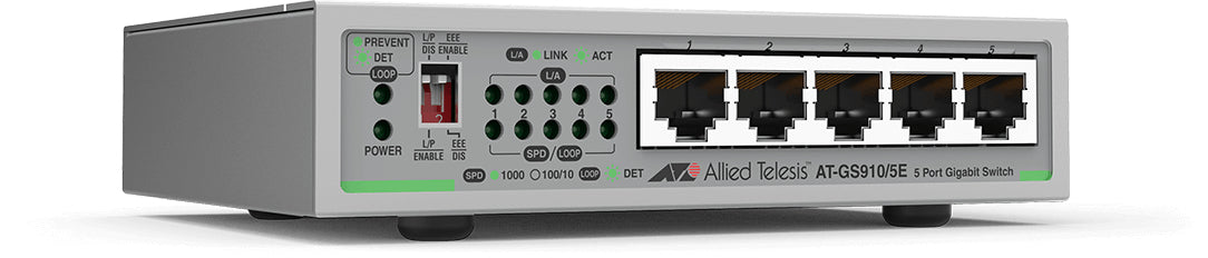 Allied Telesis GS910/5E Unmanaged 10G Ethernet (100/1000/10000) Grey
