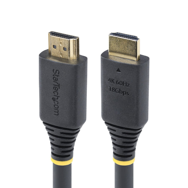 StarTech.com 50ft (15.2m) Active High Speed HDMI Cable, 4K 60Hz/1440p 144Hz, HDR10/HDCP 2.2/ARC, 18Gbps, UHD HDMI 2.0 Cord for TV/Monitor/Display, TPE Jacket