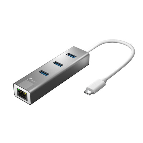 j5create JCH474 interface hub USB Type-C 1000 Mbit/s Grey