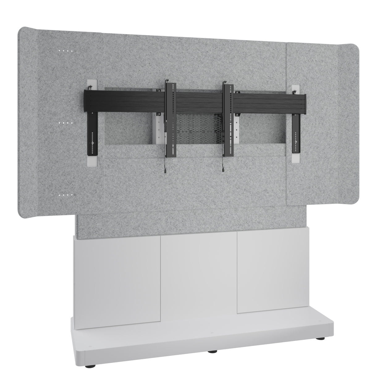 Middle Atlantic ForumTM Free-Standing 66" (3 Bay) Display Stand for (1) 70" to 75" Display, Light Colorway