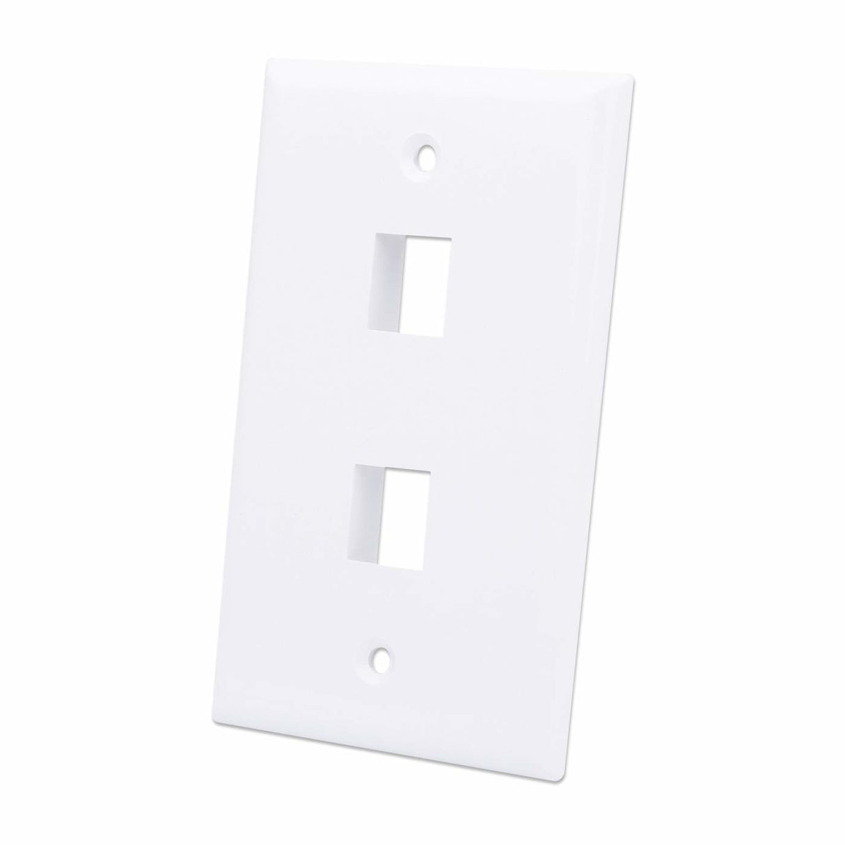 Intellinet 2-Outlet Keystone Wall Plate, White