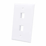 Intellinet 2-Outlet Keystone Wall Plate, White