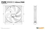 be quiet! Pure Wings 3 140mm PWM White Computer case Fan 14 cm 1 pc(s)