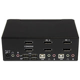 StarTech.com 2-Port DisplayPort Dual-Monitor KVM Switch - 4K 60Hz - TAA