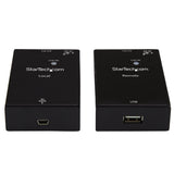 StarTech.com USB 2.0 Extender over Cat5e/Cat6 Cable (RJ45) - Up to 165ft (50m) - High Speed USB Port Extender Adapter Kit - Powered - USB over Ethernet Cable Extender - 480Mbps - Metal - TAA