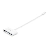 StarTech.com 3-Port USB-C Hub with Gigabit Ethernet - USB-C to 3x USB-A - USB 3.0 Hub - 5Gbps - White