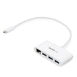 StarTech.com 3-Port USB-C Hub with Gigabit Ethernet - USB-C to 3x USB-A - USB 3.0 Hub - 5Gbps - White