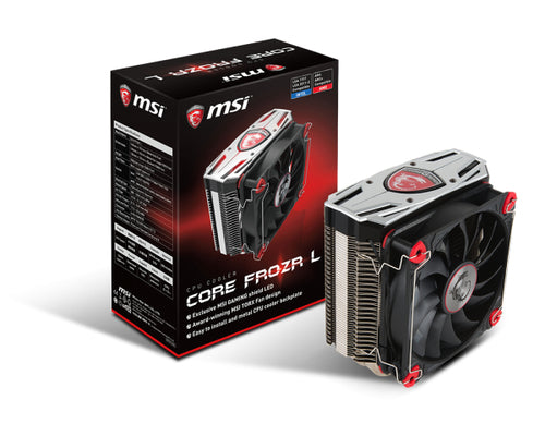 MSI Core Frozr L Processor 12 cm Black, Metallic, Red