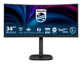 Philips 3000 series 34B2U3600C/27 computer monitor 86.4 cm (34") 3440 x 1440 pixels Wide Quad HD LCD Black