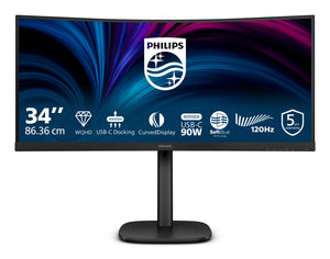 Philips 3000 series 34B2U3600C/27 computer monitor 86.4 cm (34") 3440 x 1440 pixels Wide Quad HD LCD Black