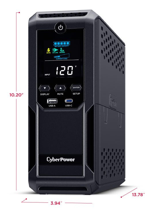 CyberPower LCD BRG1500AVRLCD2 uninterruptible power supply (UPS) Line-Interactive 1.5 kVA 900 W 12 AC outlet(s)