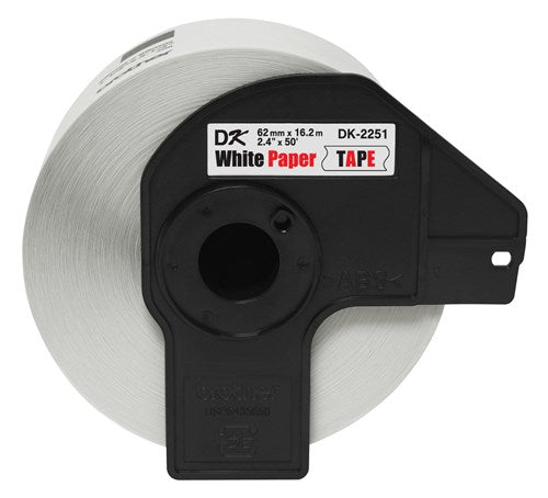 Brother DK-2251 label-making tape Black and red on white