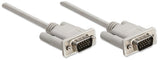 Manhattan VGA HD15 Monitor Cable, 1.8m, Male to Male, Grey, Fully Shielded, Polybag