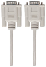 Manhattan VGA HD15 Monitor Cable, 1.8m, Male to Male, Grey, Fully Shielded, Polybag