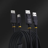 StarTech.com 6ft (1.8m) DisplayPort and USB 5Gbps KVM Cable, 4K 60Hz, Universally Compatible DP 1.2/USB 3.0 Combo Cable for KVM Switches