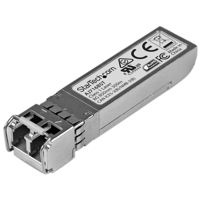 StarTech.com HPE AJ716B Compatible SFP+ Module - 8G Fiber Channel SW - 8GbE Multi Mode Fiber Optic Transceiver - 8GE Gigiabit Ethernet SFP+ - LC 300m - 850nm - DDM HPE SN4000, SN6500, SN8600B