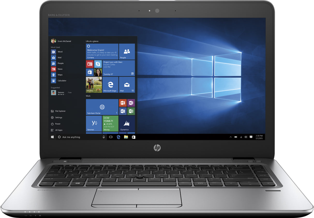 HP EliteBook 840 G4 Intel® Core™ i5 i5-7300U Laptop 35.6 cm (14") Full HD 8 GB DDR4-SDRAM 500 GB HDD Wi-Fi 5 (802.11ac) Windows 10 Pro Silver