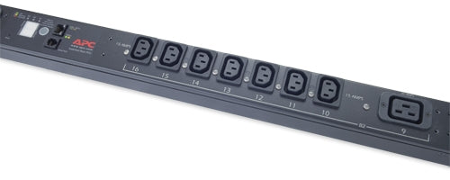 APC NetShelter Switched Rack PDU, Zero U, 12.5kW, 208V, 21 C13 and 3 C19 outlet, 3ft input cord