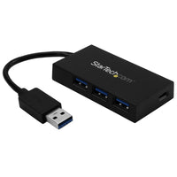 StarTech.com 4 Port USB 3.0 Hub - USB Type-A Hub with 1x USB-C & 3x USB-A (SuperSpeed 5Gbps) - USB Bus or Self-Powered - Portable USB 3.1/3.2 Gen 1 BC 1.2 Charging Hub w/ Power Adapter~4 Port USB 3.0 Hub - USB Type-A Hub with 1x USB-C & 3x USB-A...