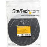 StarTech.com 50ft (15.2m) Hook and Loop Roll, Black, Cut-to-Size Reusable Cable Ties, Bulk Industrial Wire Fastener Tape, Adjustable Fabric Wraps, Reusable Self Gripping Cable Management Straps