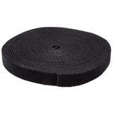 StarTech.com 25ft (7.6m) Hook and Loop Roll, Black, Cut-to-Size Reusable Cable Ties, Bulk Industrial Wire Fastener Tape, Adjustable Fabric Wraps, Reusable Self Gripping Cable Management Straps