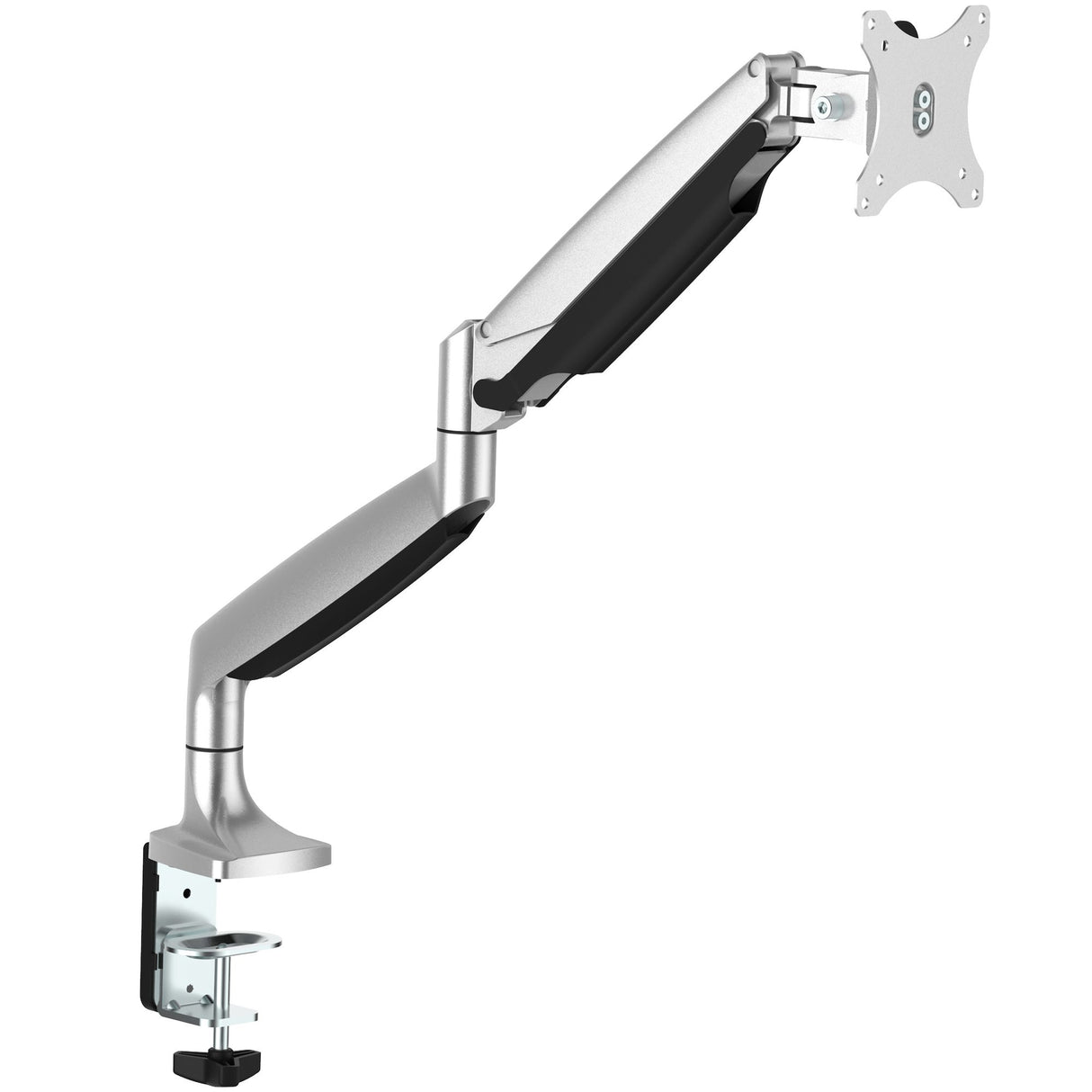 StarTech.com Desk Mount Monitor Arm - Heavy Duty Ergonomic VESA Monitor Arm - Single 32" (19.8lb/9kg) Display - Full Motion, Height Adjustable, Articulating - Aluminum - C-Clamp/Grommet - Silver
