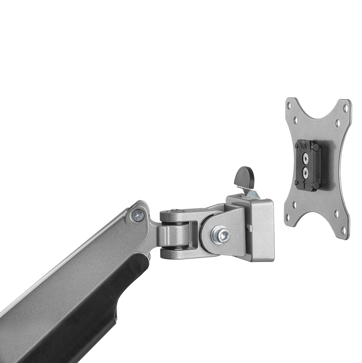 StarTech.com Desk Mount Monitor Arm - Heavy Duty Ergonomic VESA Monitor Arm - Single 32" (19.8lb/9kg) Display - Full Motion, Height Adjustable, Articulating - Aluminum - C-Clamp/Grommet - Silver
