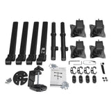 StarTech.com Desk Mount Quad Monitor Arm - Ergonomic VESA 4 Monitor Mount 2x2 up to 27" (17.6lb/8kg) - Articulating & Height Adjustable Pole Mount - Tilt/Swivel/Rotate LCD/LED Screen - Desk Clamp/Grommet