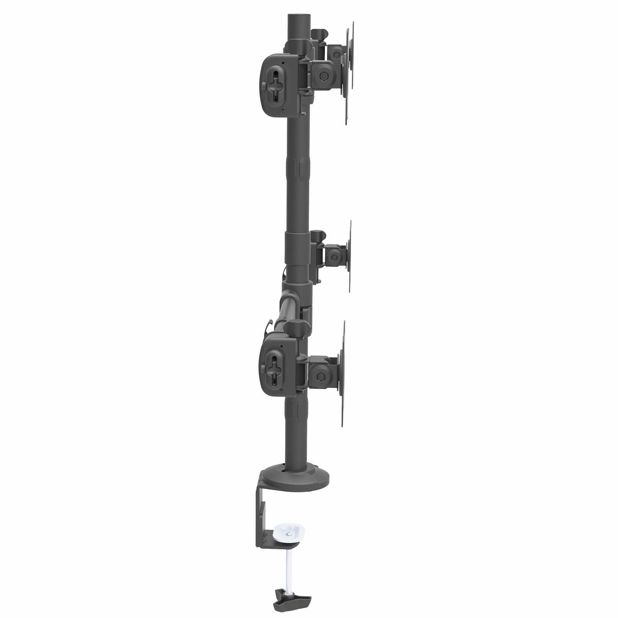 StarTech.com Desk Mount Quad Monitor Arm - Ergonomic VESA 4 Monitor Mount 2x2 up to 27" (17.6lb/8kg) - Articulating & Height Adjustable Pole Mount - Tilt/Swivel/Rotate LCD/LED Screen - Desk Clamp/Grommet