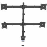 StarTech.com Desk Mount Quad Monitor Arm - Ergonomic VESA 4 Monitor Mount 2x2 up to 27" (17.6lb/8kg) - Articulating & Height Adjustable Pole Mount - Tilt/Swivel/Rotate LCD/LED Screen - Desk Clamp/Grommet