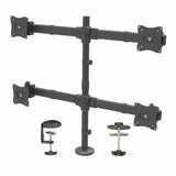 StarTech.com Desk Mount Quad Monitor Arm - Ergonomic VESA 4 Monitor Mount 2x2 up to 27" (17.6lb/8kg) - Articulating & Height Adjustable Pole Mount - Tilt/Swivel/Rotate LCD/LED Screen - Desk Clamp/Grommet