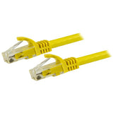 StarTech.com 12ft CAT6 Ethernet Cable - Yellow CAT 6 Gigabit Ethernet Wire -250MHz 100W PoE RJ45 UTP Network/Patch Cord Snagless w/Strain Relief Individually Tested