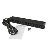 StarTech.com 1U 19 inch 8 Port Rack Mount PDU - IEC C13 Socket Rackmount Power Supply/Strip - Horizontal Server Rack Mountable PDU /Data Center Power Distribution Unit 16A 240V