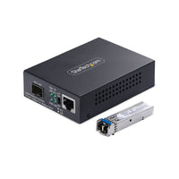 StarTech.com Single-Mode (SM) LC Fiber Media Converter for 10/100/1000 Networks, Standalone Gigabit Ethernet to Fiber Converter, 20km - TAA