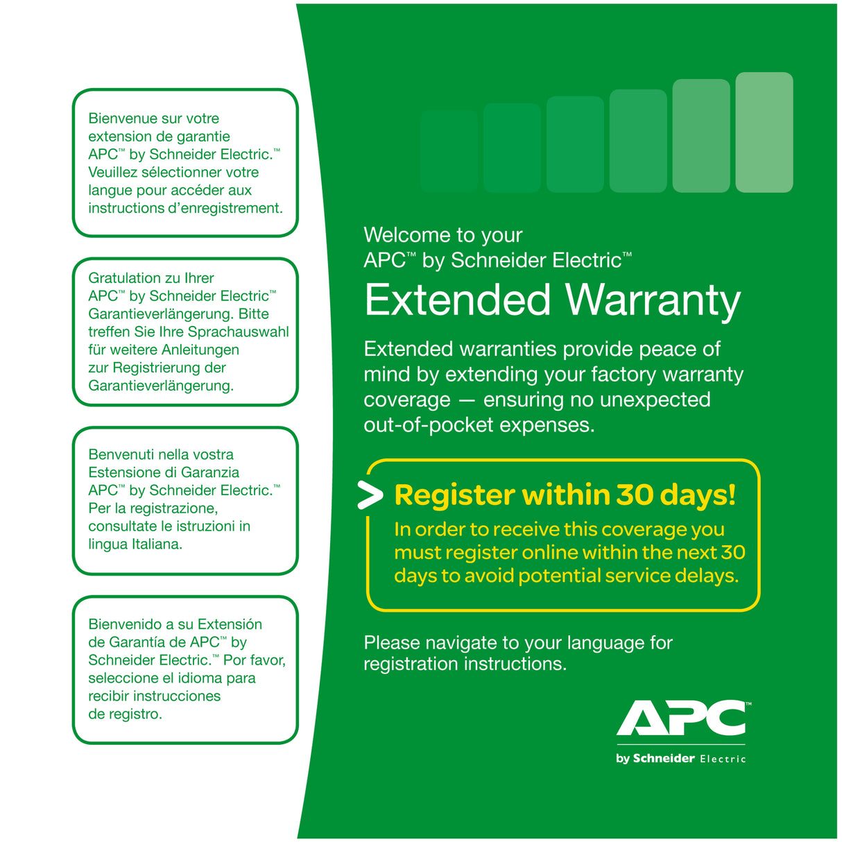 APC Warranty extension service pack, for new product purchase, 3yr, level 01