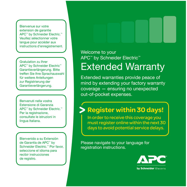 APC Warranty extension service pack, for new product purchase, 3yr, level 01