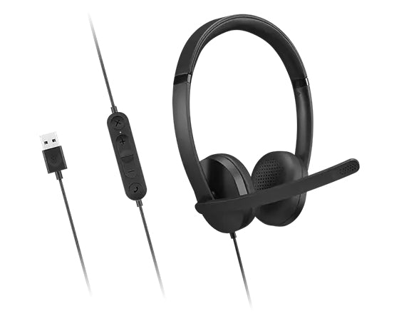 Lenovo 4XD1P83425 headphones/headset Wired Head-band Calls/Music USB Type-A Black
