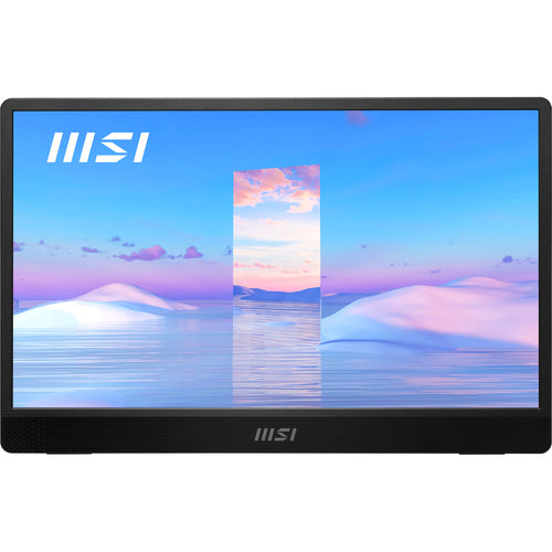 MSI Pro MP161 15.6" Portable Monitor, Adjustable kickstand, FHD (1920 x 1080), 60Hz, IPS, 2x USB-C, Mini HDMI, Speakers, Anti-Flicker, Less Blue light, Black